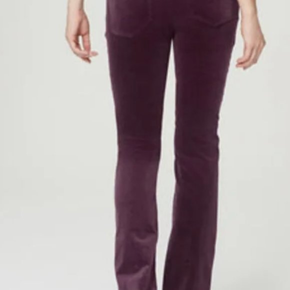 Ann Taylor LOFT curvy bootcut burgundy corduroy pants Sz 34 18 tall - Picture 2 of 4